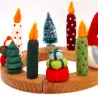 Couronne de l'Avent anneau, de l'Avent en bois feutre Set Noël