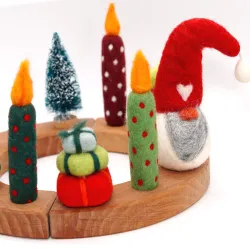 Couronne de l'Avent anneau, de l'Avent en bois feutre Set Noël
