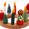 Couronne de l'Avent anneau, de l'Avent en bois feutre Set Noël