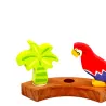 wooden parrot ring plugs, Christmas Birthday plug, parrot ara toddler