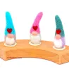Felt gnome motif pin, felted gnome Knut for Grimms