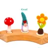 Felt gnome motif pin, felted gnome Knut for Grimms