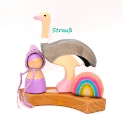 Geburtstagsringe Strauß Motivstecker, Strauß Steckfigur Geburtstagsring