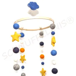 felt balls mobile, elt balls baby mobile DIY sky, felt balls DIY set