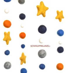 felt balls mobile, elt balls baby mobile DIY sky, felt balls DIY set