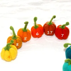 Decorazioni autunnali zucca, Zucca per Grimms, Feltro Spina Albero Anelli