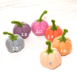 pumpkins 6pcs. set colorful ornaments, pumpkins ring plugs idea, cute pumpkins