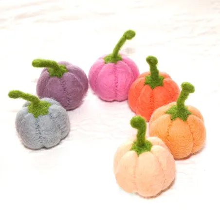 pumpkins 6pcs. set colorful ornaments, pumpkins ring plugs idea, cute pumpkins