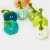 pumpkins 6pcs. set colorful ornaments, pumpkins ring plugs idea, cute pumpkins