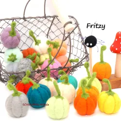 Felt spider Fritzy, take away fear of spiders, felted mini spider