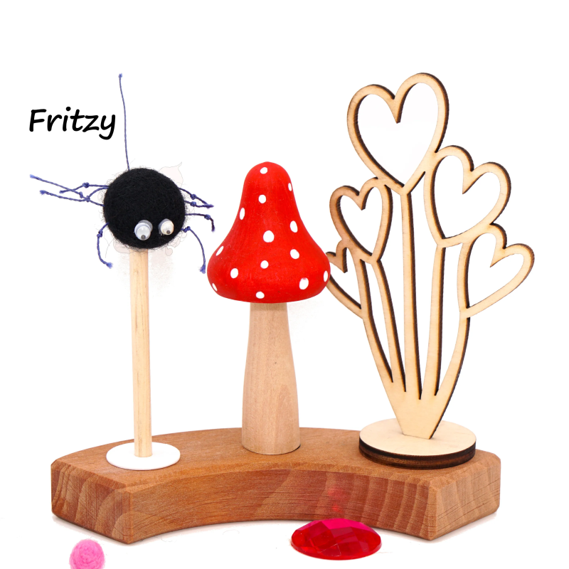 Spinne Fritzy Motivstecker Wackelaugen
