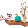 Decorazioni autunnali zucca, Zucca per Grimms, Feltro Spina Albero Anelli