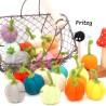 Felt spider Fritzy pumpkin set, take away fear of spiders, felted mini spider