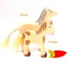 Birthday rings foals motif plug, foals plug-in figure wooden rings