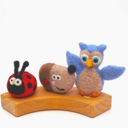 Waldtiere Moible Filzwolle, Broschen Idee, Filzwolle Geschenkanhänger