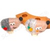 Forest animals, set of 3, made of felted wool as deer fox and owl