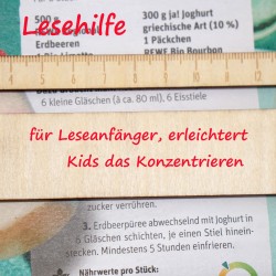 Lineal Lesehilfe Bär Holzlineal Leseanfänger