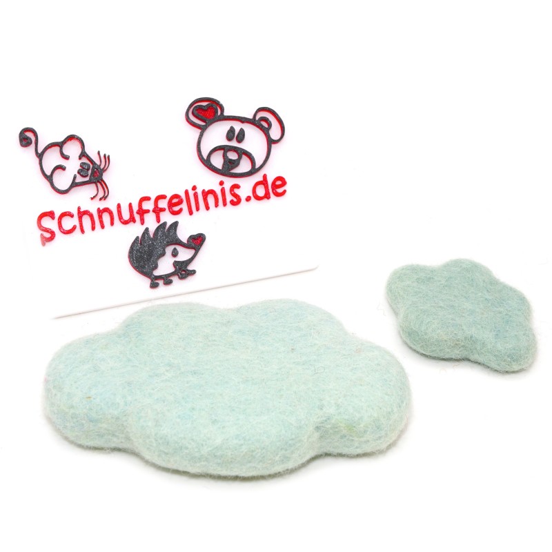 Set di taler con stelle di feltro, Nuvola di feltro menta Set di taler con stelle di feltro, Nuvola di feltro menta