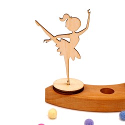 Ballerina motif plug Annual rings Birthday gift, birthday table girls
