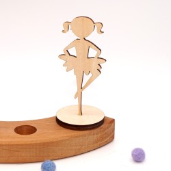 Ballerina motif plug Annual rings Birthday gift, birthday table girls