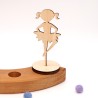 Ballerina motif plug Annual rings Birthday gift, birthday table girls