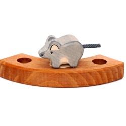 topolino , anello di compleanno in legno topolini