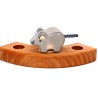 topolino , anello di compleanno in legno topolini