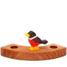 Jahresring Holzstecker Rotkehlchen, Motivstecker Geburtstag Rotkehlchen