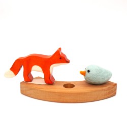 Fuchs Geburtstagsringe oranger Fuchs Holztiere, Stecker Motiv Fuchs