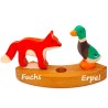 Fuchs Geburtstagsringe oranger Fuchs Holztiere, Stecker Motiv Fuchs