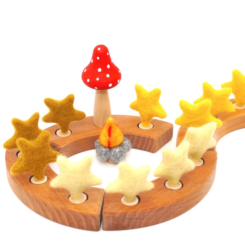birthday ring plugs, are decorative in the annual ring, felt stars birthday ring plugs, are decorative in the annual ring, felt stars