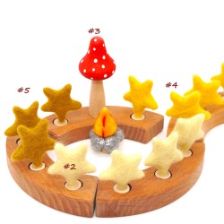 birthday ring plugs, are decorative in the annual ring, felt stars