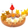birthday ring plugs, are decorative in the annual ring, felt stars