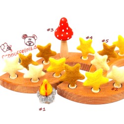 birthday ring plugs, are decorative in the annual ring, felt stars
