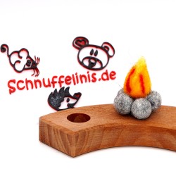 Filzfeuer Lagerfeuer 5cm, Feuer Geburtstagsringe Motivstecker für Grimms