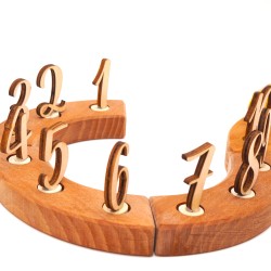 Numeri in legno da 1 a 10, Set di 10 numeri di compleanno
