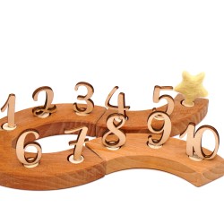 Numeri in legno da 1 a 10, Set di 10 numeri di compleanno