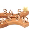Numeri in legno da 1 a 10, Set di 10 numeri di compleanno