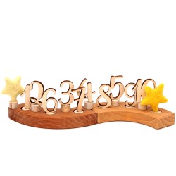 Chiffres d'anniversaire en bois de 1 à 10 d'anniversaire