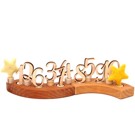 Chiffres d'anniversaire en bois de 1 à 10 d'anniversaire