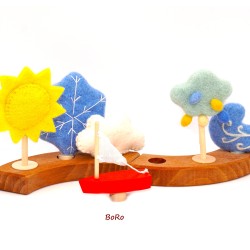 Autunno Vento e tempo Spilli decorativi per anelli annuali Set