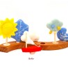 Autumn ring plugs, felt cute weather ideas, Birthday plug toddler