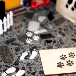 Miniature decoration set, tiny floor mat set, tiny Christmas idea
