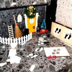 Miniature decoration set, tiny floor mat set, tiny Christmas idea