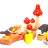 Geburtstagsringe Igel für Grimms, Holz Igel Stecker Holzringe Igelchen