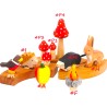 wooden hedgehog ring plugs, Christmas Birthday plug toddler