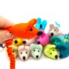 cat toy felt mouse, felt mice ornaments, cat toy felted mouse