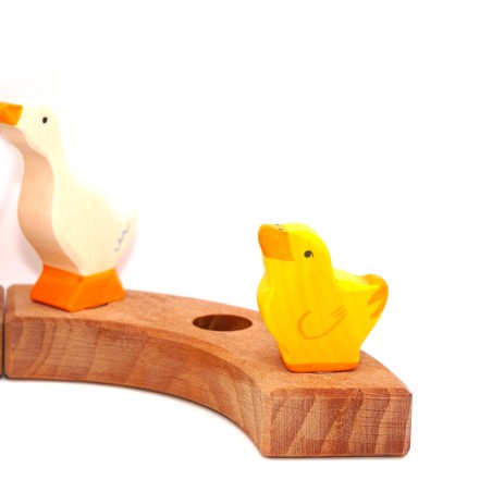 Küken Ente Geburtstagsringe, Ente Küken Holztiere Motivstecker Grimms