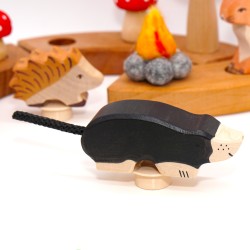 Geburtstagsringe Maulwurf für Grimms, Holz Maulwurf Stecker Holzringe