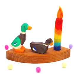 Erpel 4 Motivstecker Jahresringe grün